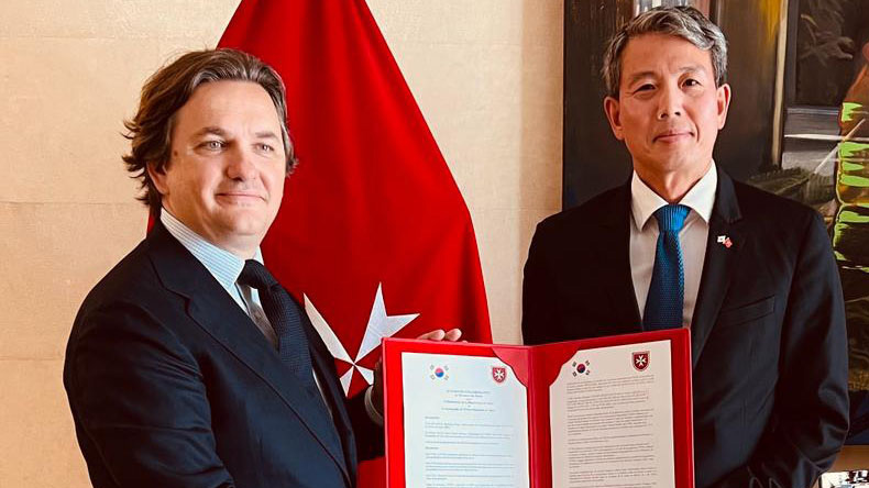 Signing of a cooperation agreement between the Korean Embassy and the Embassy of the Order of Malta in Morocco
