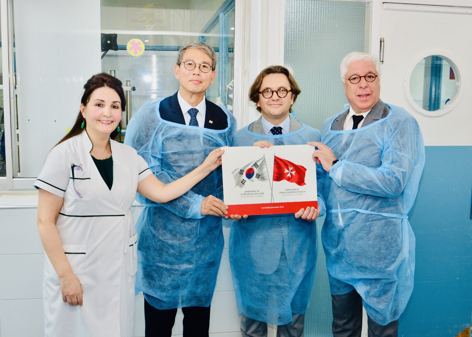 The Embassy of the Order in Morocco delivers the first of 46 incubators donated for the year in collaboration with the Republic of Korea