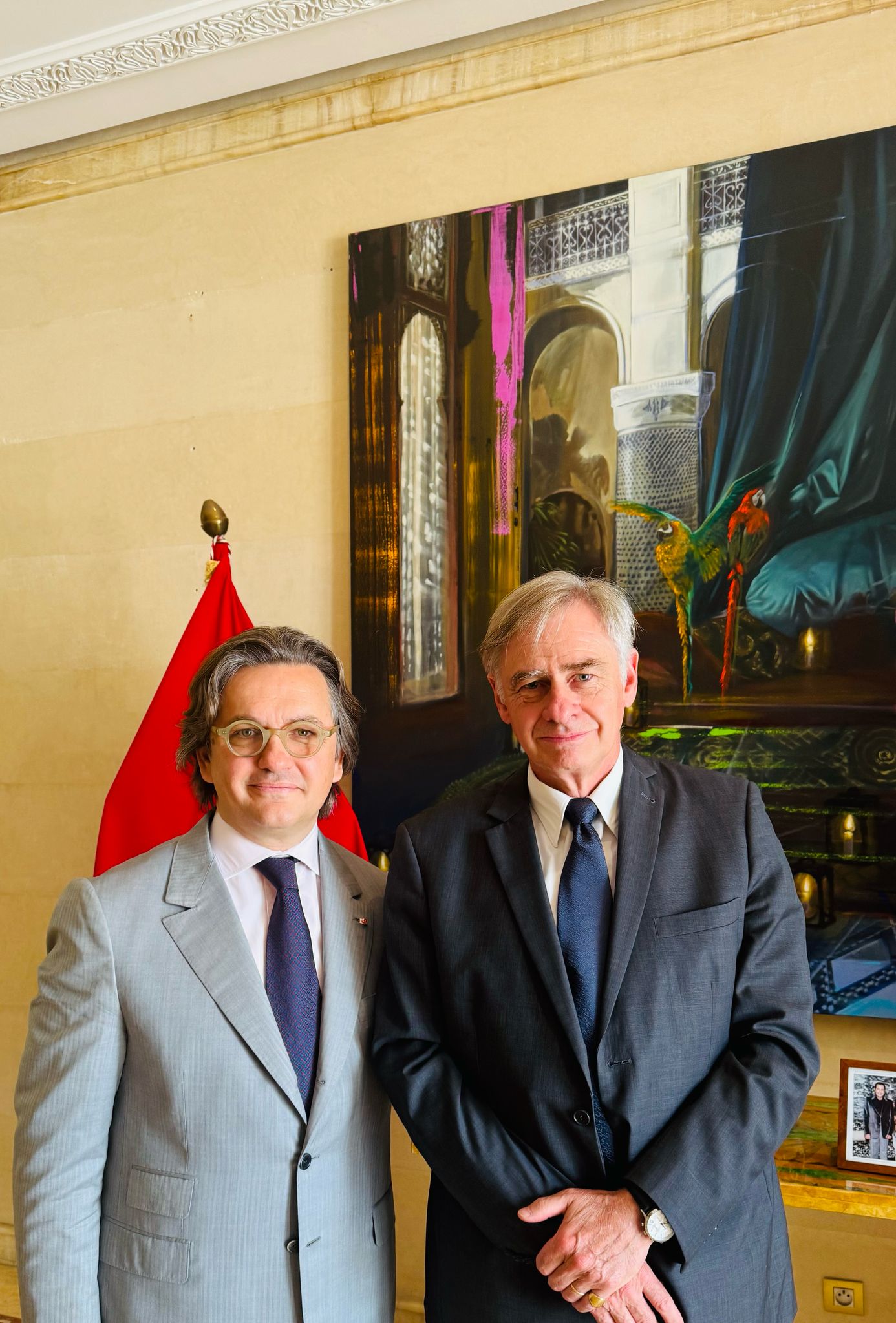 Visite de courtoisie de S. Exc. M. Gilles Heyvaert, Ambassadeur du Royaume de Belgique au Maroc