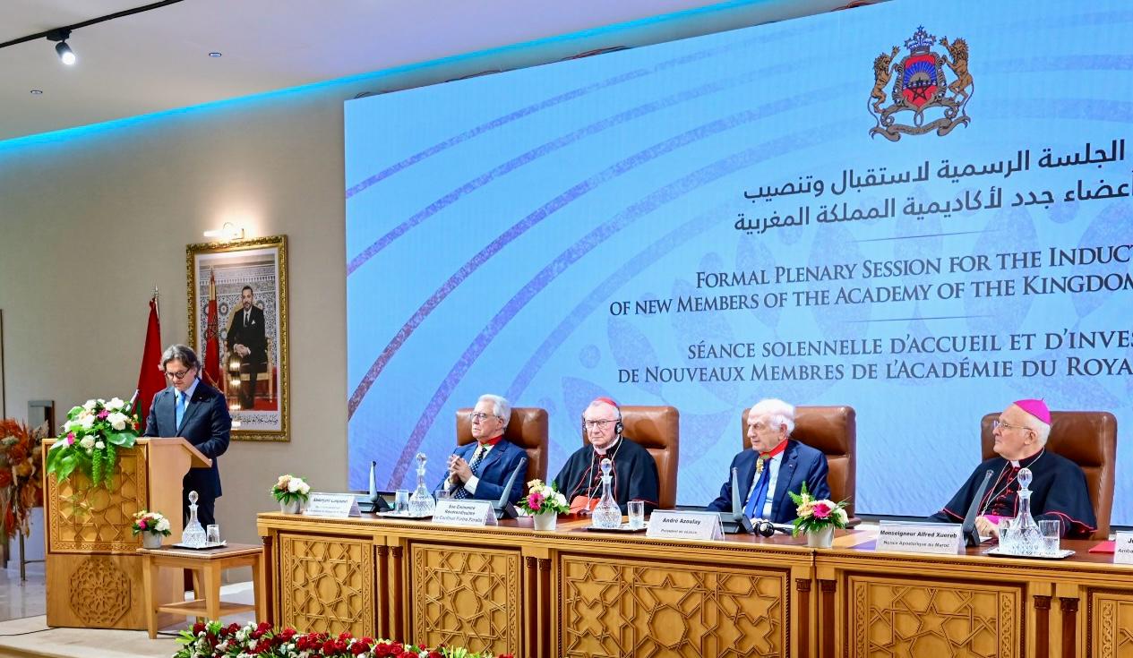 L'Ambassadeur Brunie prononce une allocution lors de la séance solennelle de l'Académie du Royaume du Maroc.
