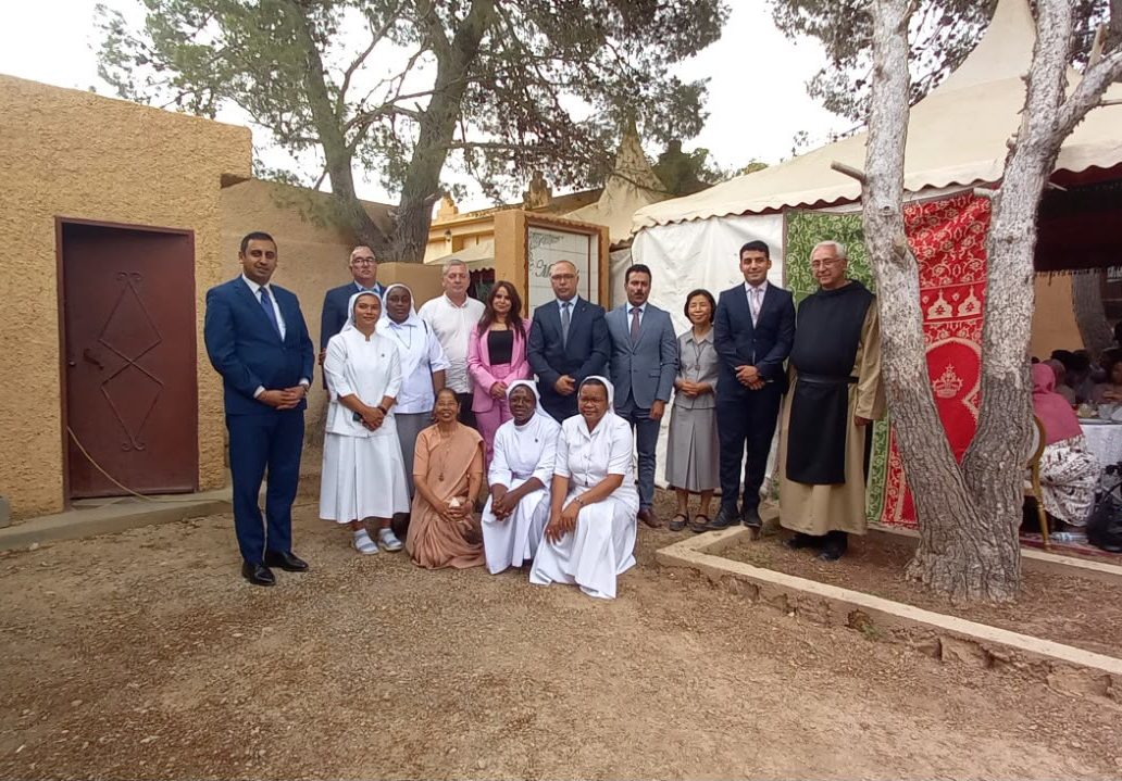 Délégation réunie avec les Sœurs Franciscaines de Marie au Centre Meryem à Midelt.